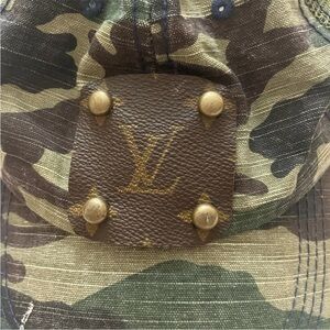 Louis Vuitton Green and Brown Camouflage Hat